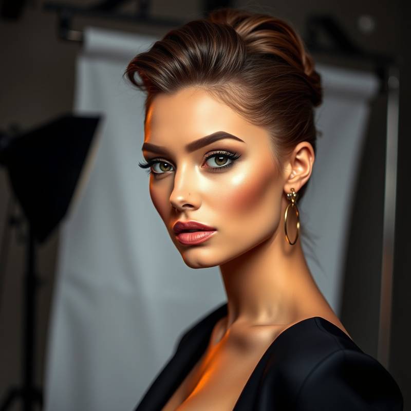 Professionelle Fotografie: Porträt eines Models in High Fashion