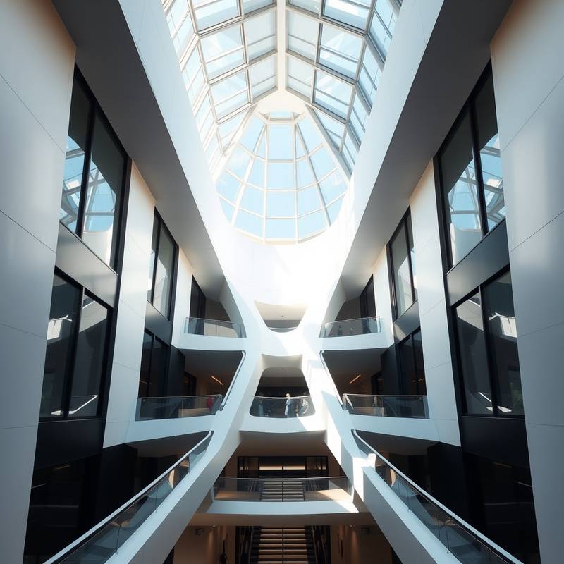 Studentenarbeit: Architekturfotografie eines modernen Gebäudes